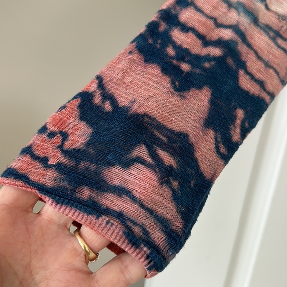 Hard Tail Tie-Dye Oversized Cropped Rayon Knit Sweater/ Top w Dolman Sleeves - Picture 3 of 14